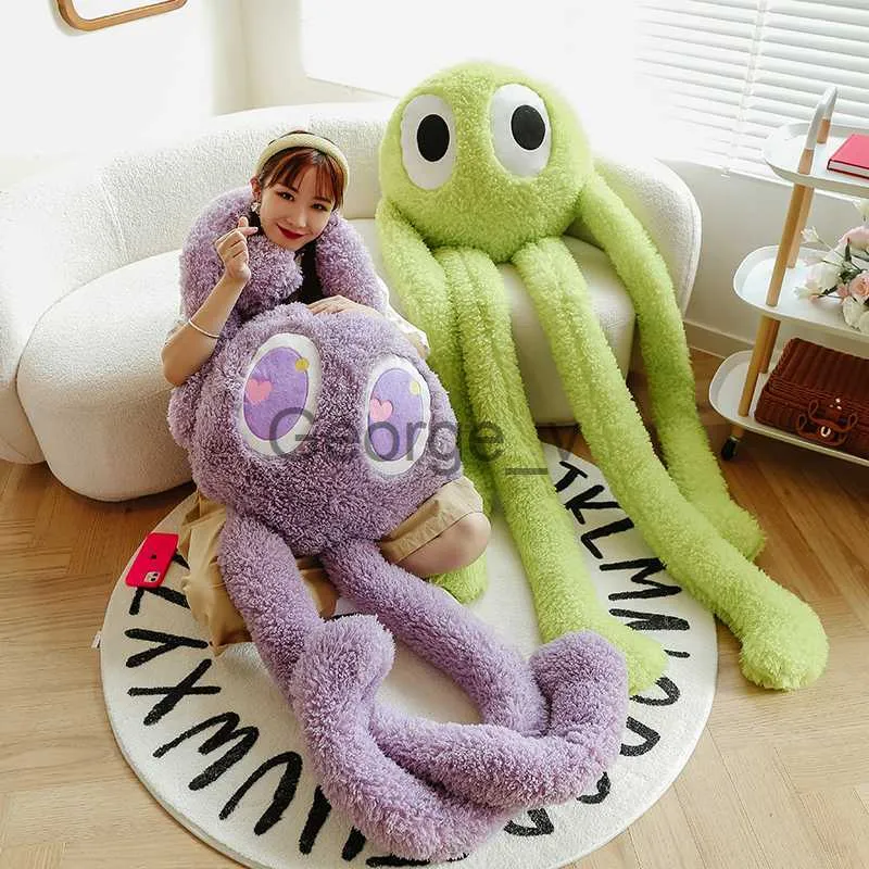 Stuffed Plush Animals 200cm Longlegged Octopus Doll Octopus Pillow Girl Sleeping Oversized Doll Giant Plush Toy Expression Pack J230628