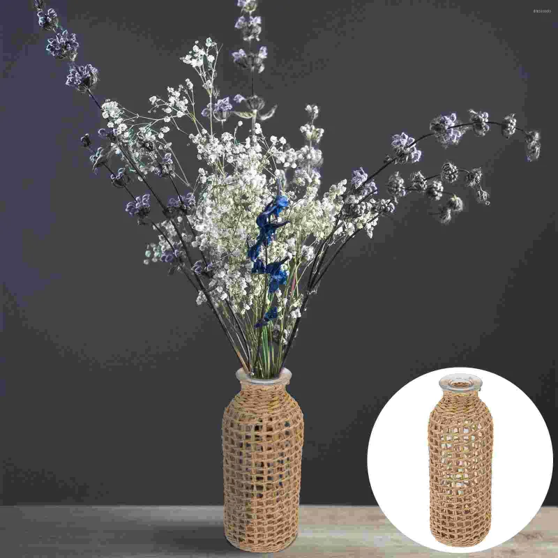Vaser 1PC Creative Glass Vase Decoration Desktop Flower for Decor (Light Brown)