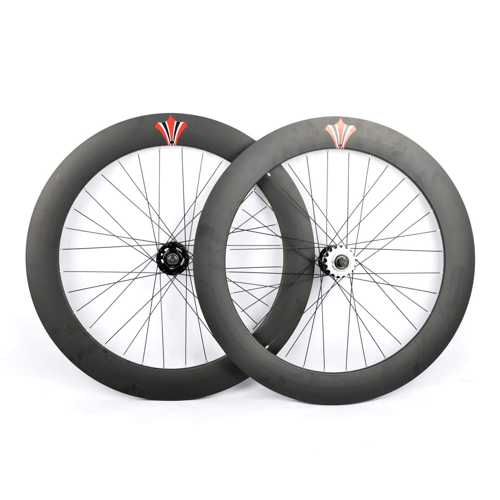 Bike Wheels Track Fixie Bike Wheel Flip-flop Rim Hight 70mm Front Rear 32H Hub Speed Bicycle Wheelset Fixed Gear Aluminum Alloy 230628