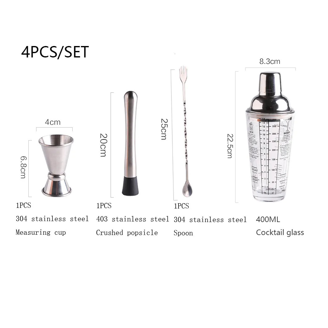 Verre à Cocktail en Acier Inoxydable de 400ml, Shaker, Jus de