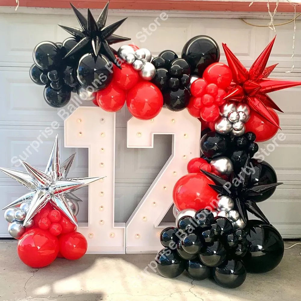 Red & Black Balloon Garland Kit - Party Decoration Bundle For Birthdays, Events & Celebrations - View #8