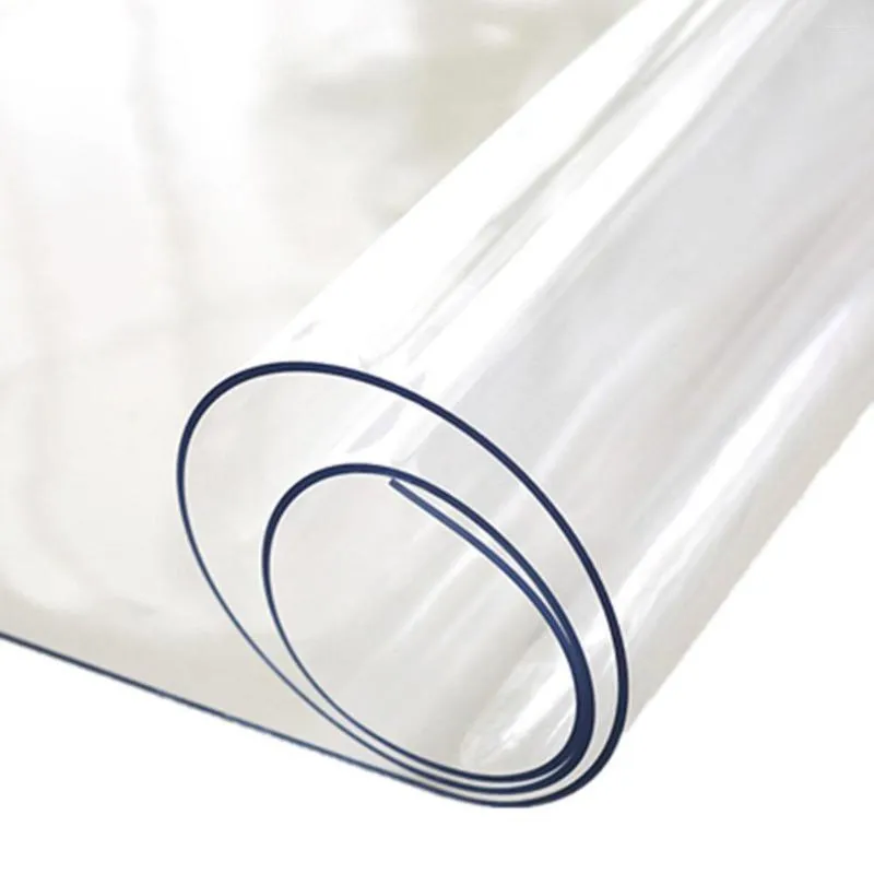 Bordmattor Transparent PVC-bordduk Vattentät rundmatta reporistent oljebeständig skrivbordsskyddsskydd värmebeständig