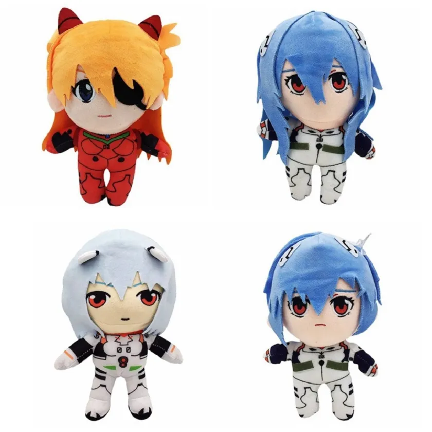 工場大規模な卸売22cmの4つのスタイルAyanami Rei Rei Plush Toy Cartoon Film and Television Surnoding Doll Children's Favorial Gifts