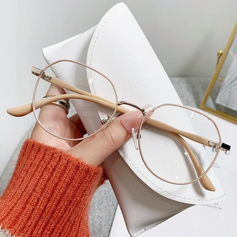 Eyeglass Frame Eye Glasses Frames for Men Women Metal Art Student Flat Light Mirror Spectacle Myopia 230628