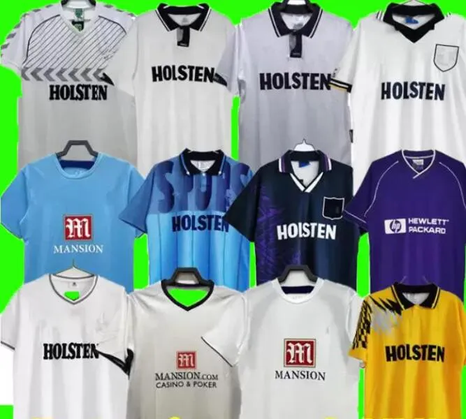 Tottenhams Retro-Fußballtrikot 2006 07 08 09 1983 84 1986 Sporen Klinsmann GASCOIGNE ANDERTON SHERINGHAM 1991 92 93 94 95 98 1999 klassische Vintage-Shirt-Uniformen