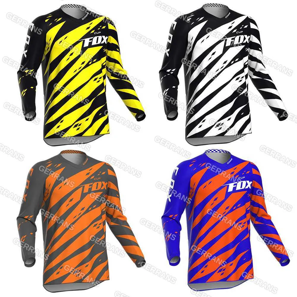 T-shirts pour hommes 2023 Maillot de motocross Vtt Descente Jeresy Cyclisme VTT DH Maillot Ciclismo Hombre Maillot à séchage rapide Maillot Fox Cup