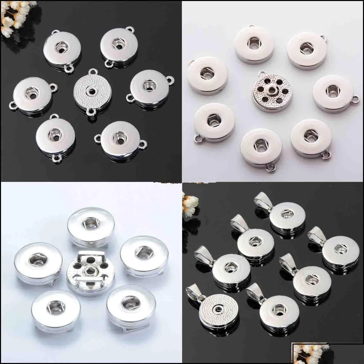 Charms 18Mm Noosa Chunks Base Pendant For Necklace Bracelets Diy Jewelry Accessory Interchangeable Ginger Snaps Buttons Drop D Deliv Dhx91