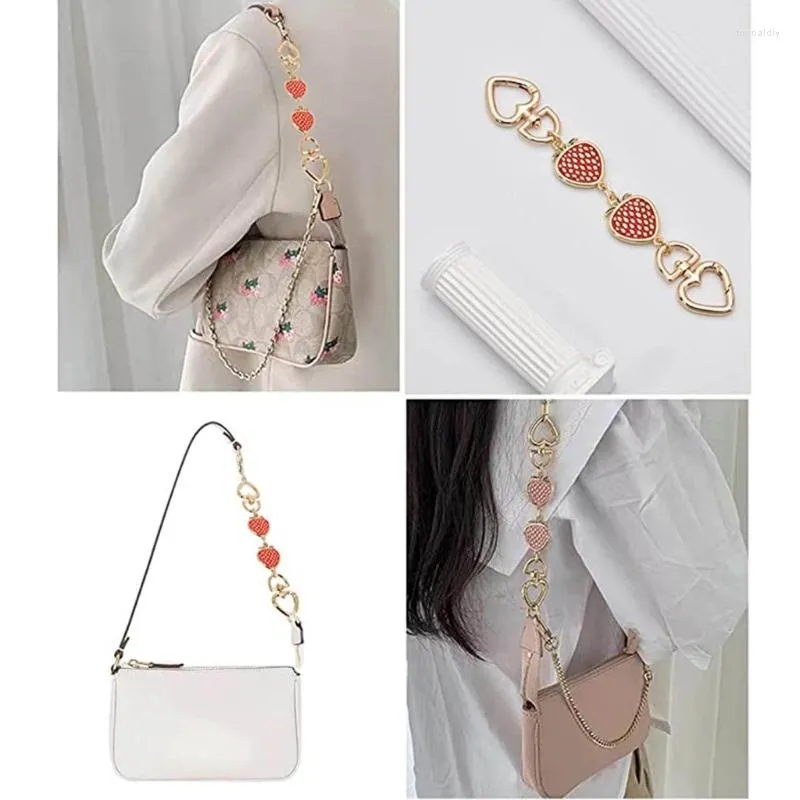 Sleutelhangers Aardbeivormige tas Riem Extender Chain Purse Charm For Women Vervanging Accessoire Gemakkelijk te gebruiken