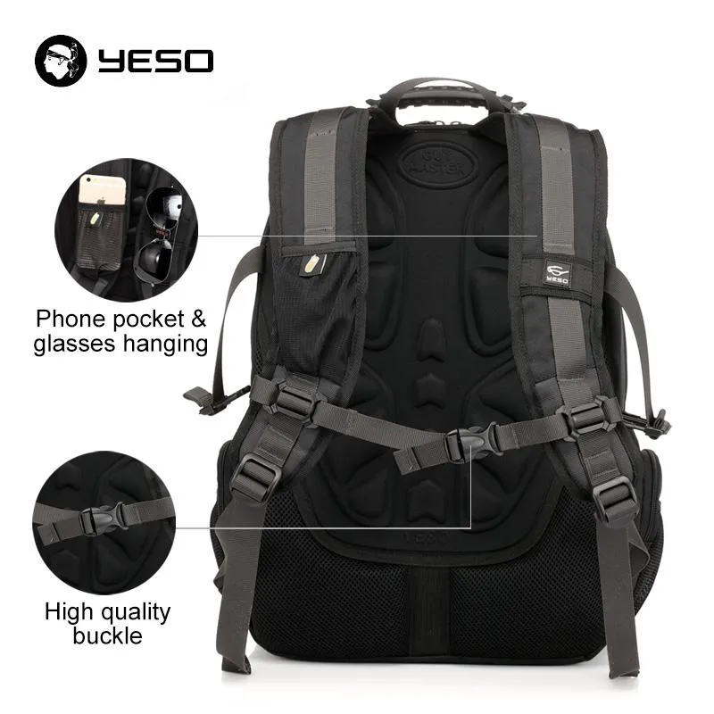 Bolsas YESO Backpack de grande capacidade Homens Multifuncional à prova d'água de 15.6 polegadas para adolescentes Backpack de viagens casuais de negócios
