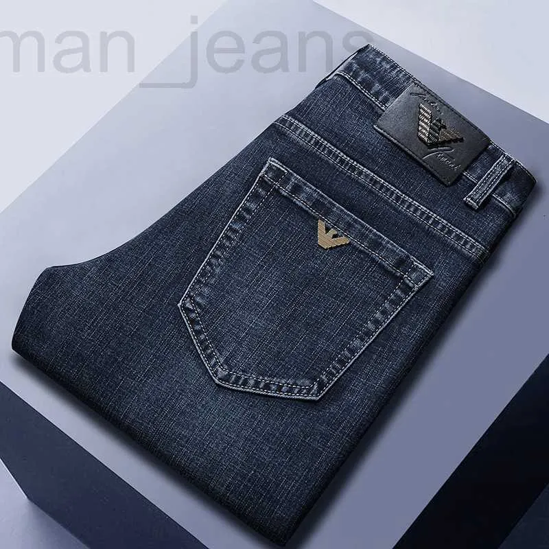 Jeans masculino designer 2021 outono e inverno novos jeans elásticos masculinos produtos retos calças jeans de marca de alta qualidade KLUH