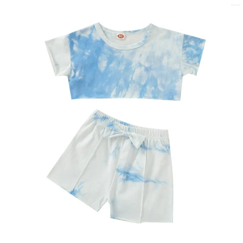 Ensembles de vêtements enfants enfant en bas âge bébé filles printemps été imprimé coton à manches courtes t-shirt Shorts tenues vêtements ensemble de caractères