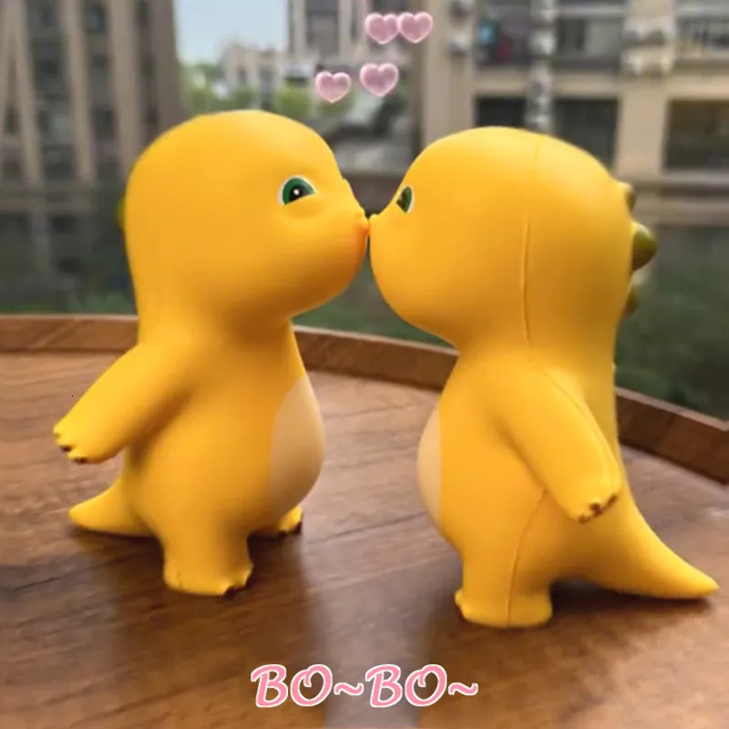 Забавные игрушки Kiss Milk Dinosaur 12см Cute Yellow Nailong Squeeze Stress Relif Gifts For Children Fast Gift Kids 230628