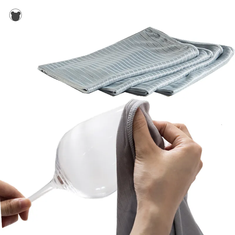 Cleaning Cloths 60*50cm Professional Red Wine Glass Cup Clreaning Cloth Tea Towel Dish Cleaning Towels Absorbent Tableware Dry Wipe Cloth Rags 230628