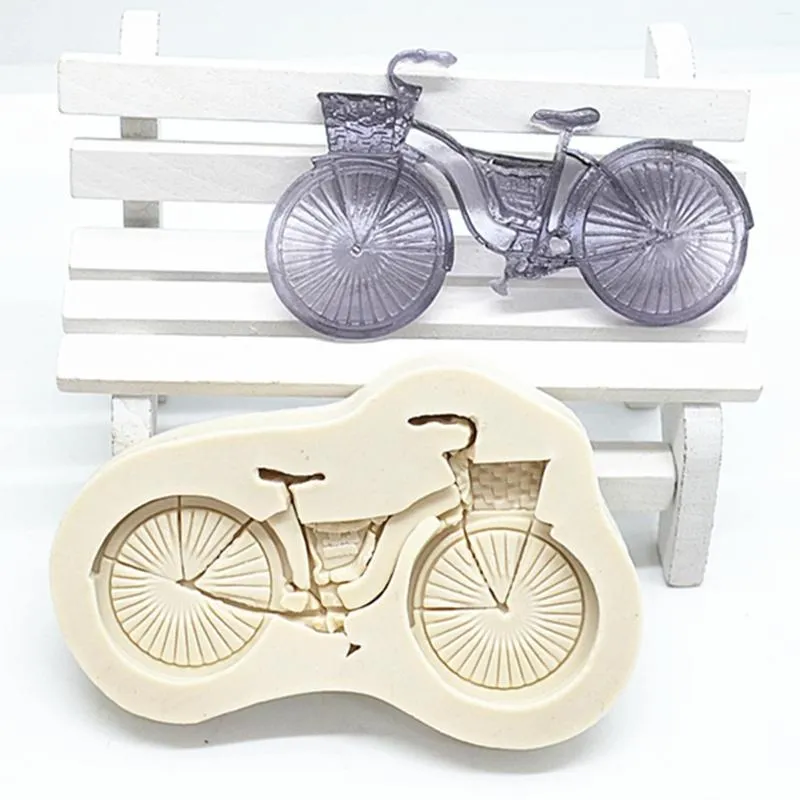 Stampi da forno Luyou Bicicletta Stampi per fondente in silicone Strumenti per decorare torte Stampo in resina per accessori Cucina FM2039