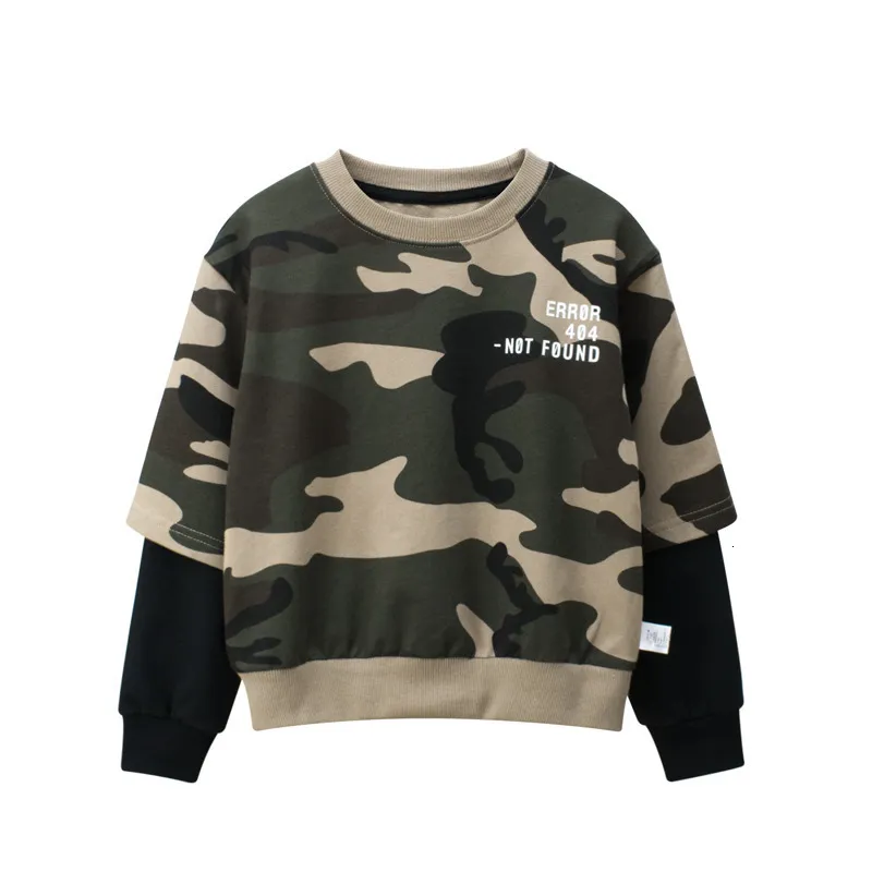 T Shirts Spring Children Camouflage Sweatshirt For Boys Girls 100 Cotton European Casual Sport Hoodie Clothing 230627