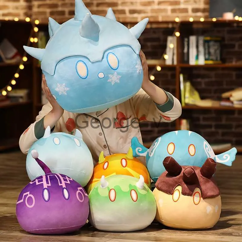 Gefüllte Plüschtiere Genshin Impact Schleim Plüschtiere Kawaii Anime Gefüllte Plüschpuppen Niedliche Cartoon-Kissen Kissen Kinderspielzeug Kinder Geburtstagsgeschenke J230628