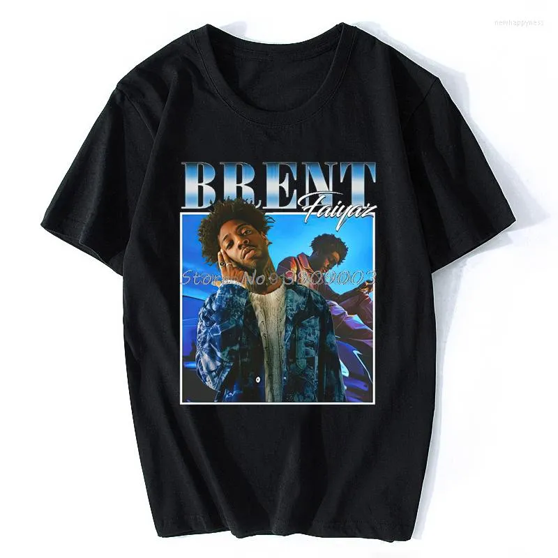 Camiseta Masculina Brent Faiyaz Masculina Feminina de Algodão de Alta Qualidade Camiseta de Verão com Gráficos T-shirt Top Presente Tamanho Grande Streetwear