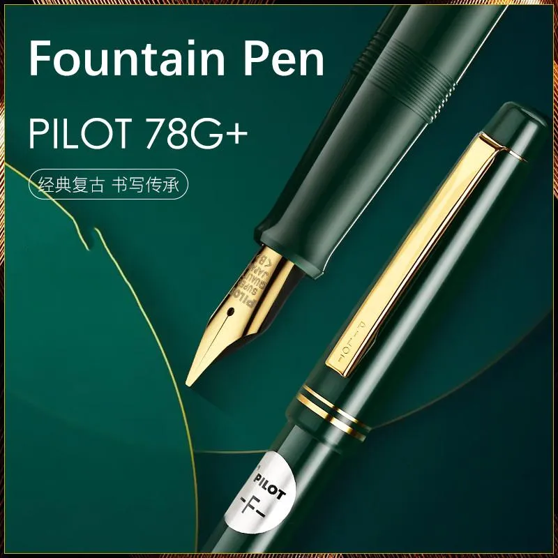 Kalem Pilot Orijinal Çeşme Pen FP78G F M Iridyum NIB 78G+ 22K Altın Öğrenciler Mürekkep Dönüştürücü ile Hat Hattı Uygular