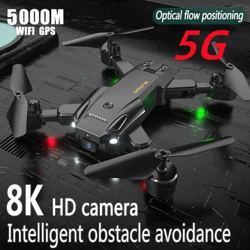 Intelligent Uav Drones 5G 8K Professionnel HD Pographie Aérienne Obstacle Complet Quadcopter Hélicoptère RC Distance 5000M Wifi GPS