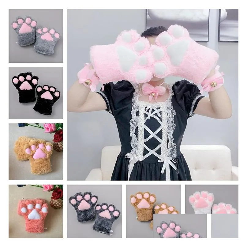 Andere festliche Partyartikel Sexy The Maid Cat Mother Cats Claw Handschuhe Cosplay Zubehör Kostüm Plüsch Paw Partys Glovessupplies Dhkca