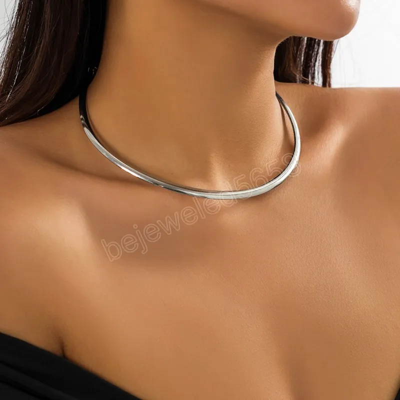 Chunky Curb Chain Necklace - 18K White Gold Plating over Silver - Gold –  shygems.com