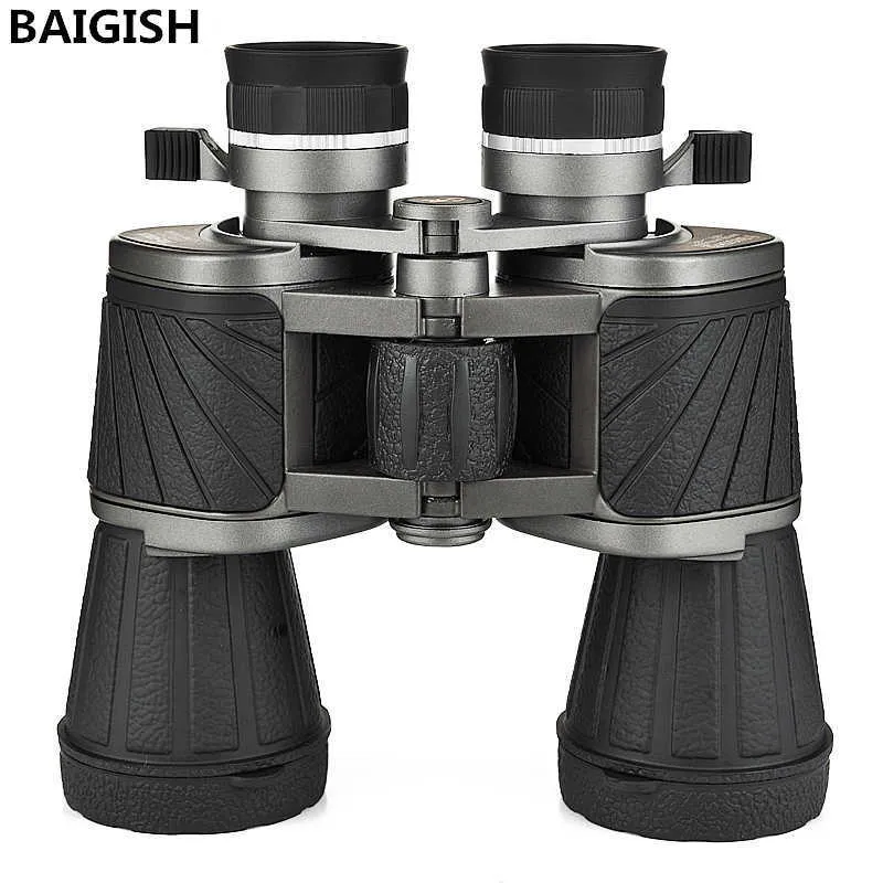 Telescope Binoculars Baigish 10x50 Binoculars Russian Powerful Military Tescope Night Vision Professional Optical glass for Hunting Bird Watching HKD230627