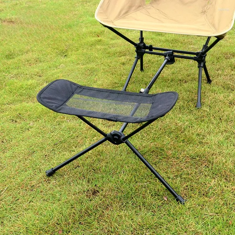 Camp Furniture High Quality Aluminium Alloy Light Folding Fishing Chair Outdoor Camping Leisure Picnic Beach Foot Rest