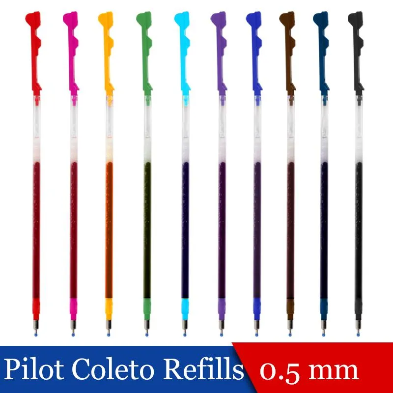 Pennen Lifemaster 6pcs/Lot Pilot Gel Pen Refill Hitecc Coleto Gel Multi Pen Navuls 0,5 mm Zwart/blauw/rood DIY Pen Creatief briefpapier