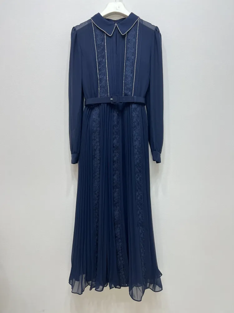 blue and pink prom dress Noa Mini Dress Vintage Navy main image 1