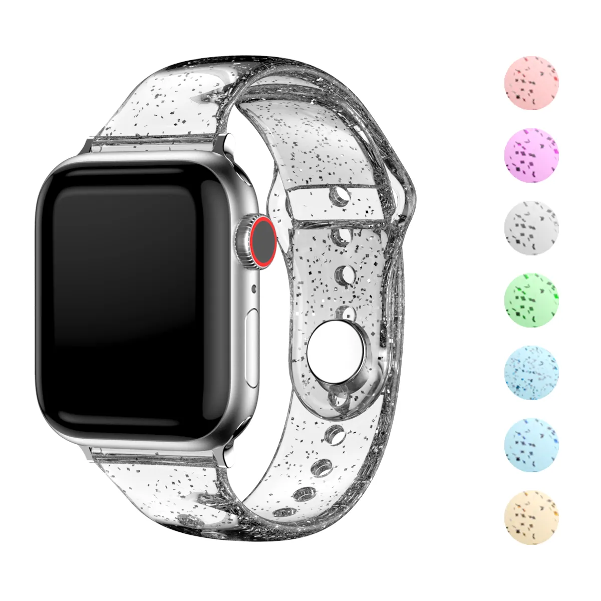 Iwatch Band Apple Watch Series Wristband Glitter Silicone Apple