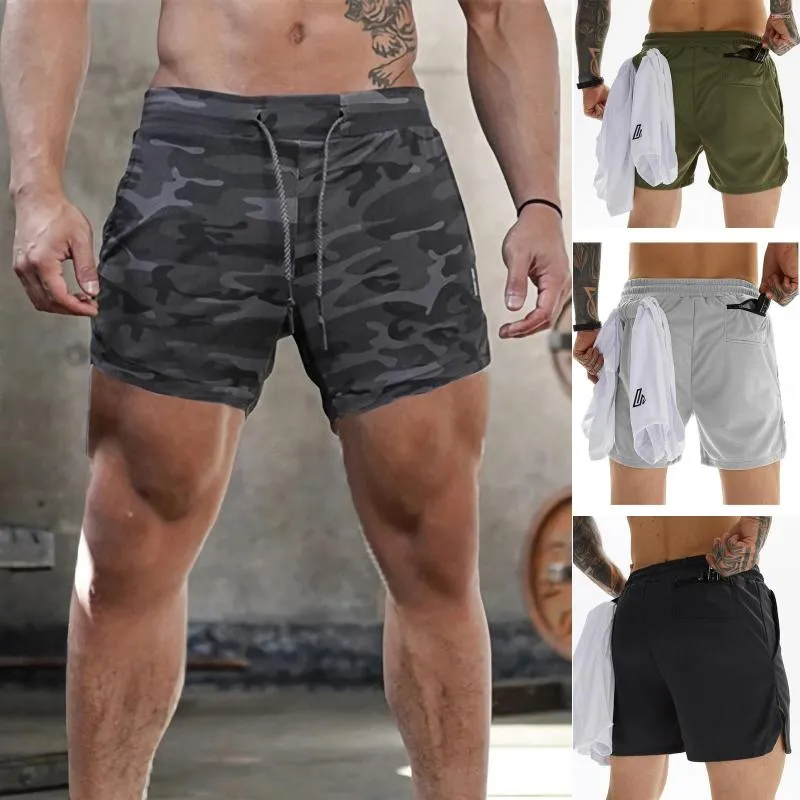 Hardloopshorts Zomer Gym Jogging Oefening Heren Sport Fitness Sneldrogend Meerdere zakken