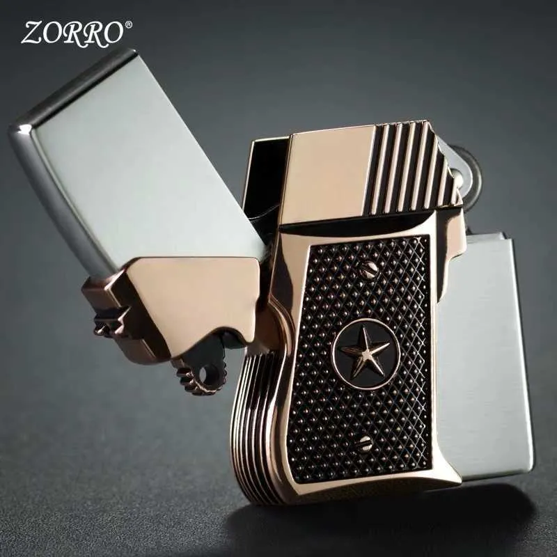 ZORRO Kerosene Lighter Unique BIU Shape Copper Windproof Cigar
