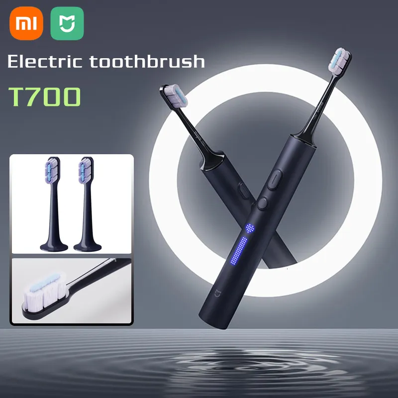 Spazzolino da denti MIJIA T700 Sonic Electric Smart APP Display a LED Vibrazione ad ultrasuoni Ricarica induttiva impermeabile 230627