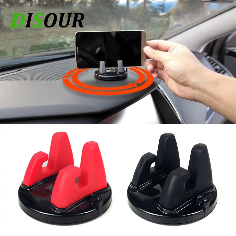 DISOUR 360 Degree Car Phone Holder Soft Silicone Anti Slip Mat Mobile Phone Mount Stands Support Car GPS Dashboard Bracket