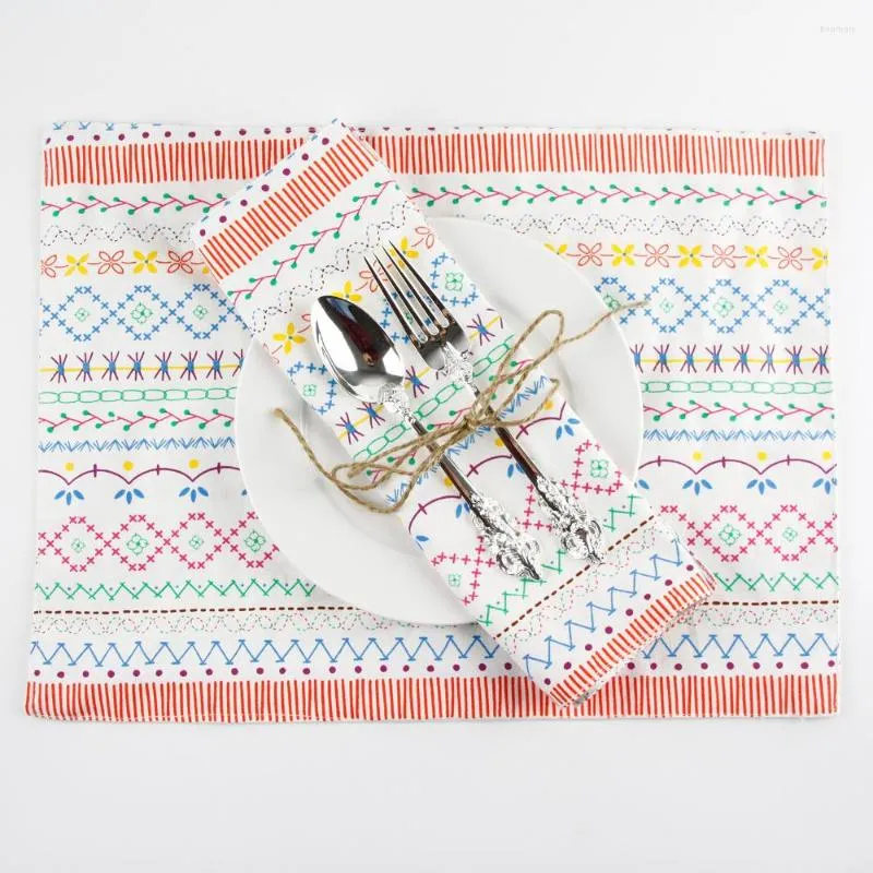 Table Napkin Europe Print Fabric Cotton Linen Placemat Heat Insulation Mat  Dining Kids Country Placemats From 8,65 €