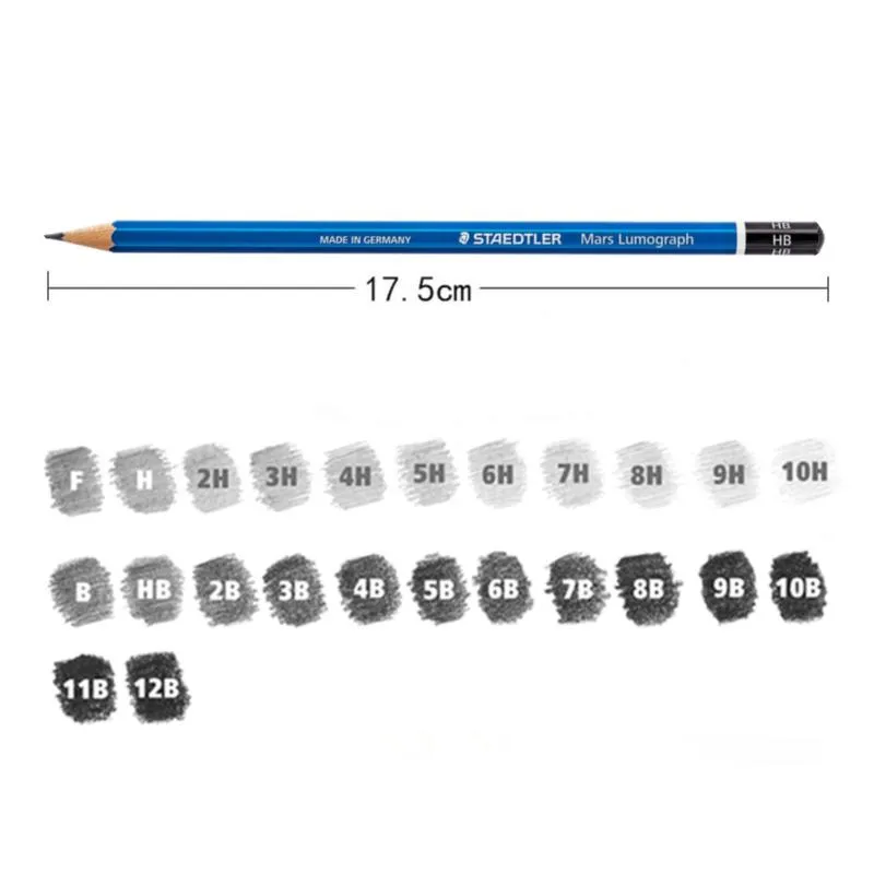 鉛筆12pcs/boxドイツstaedtler 100ブルーロッドプロフェッショナルスケッチペンシルペンティング用の鉛筆スケッチアートセット