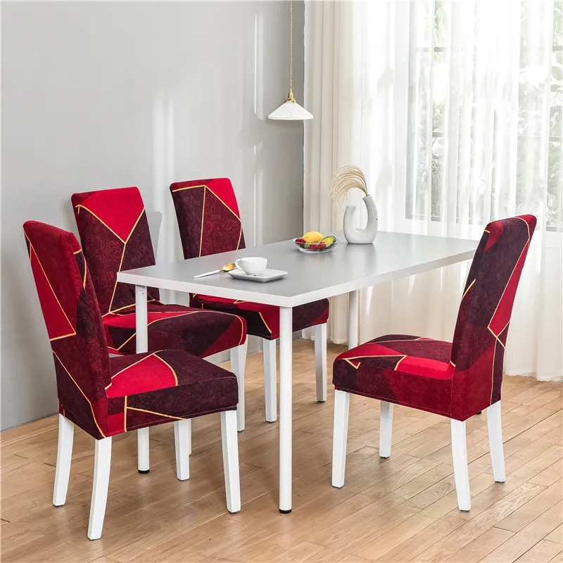 Coprisedie elasticizzati, set di 8 coprisedie da pranzo rimovibili e lavabili, moderni coprisedie elastici, decorazione per ufficio, banchetti, matrimoni (grigio chiaro - RWChain Cover
