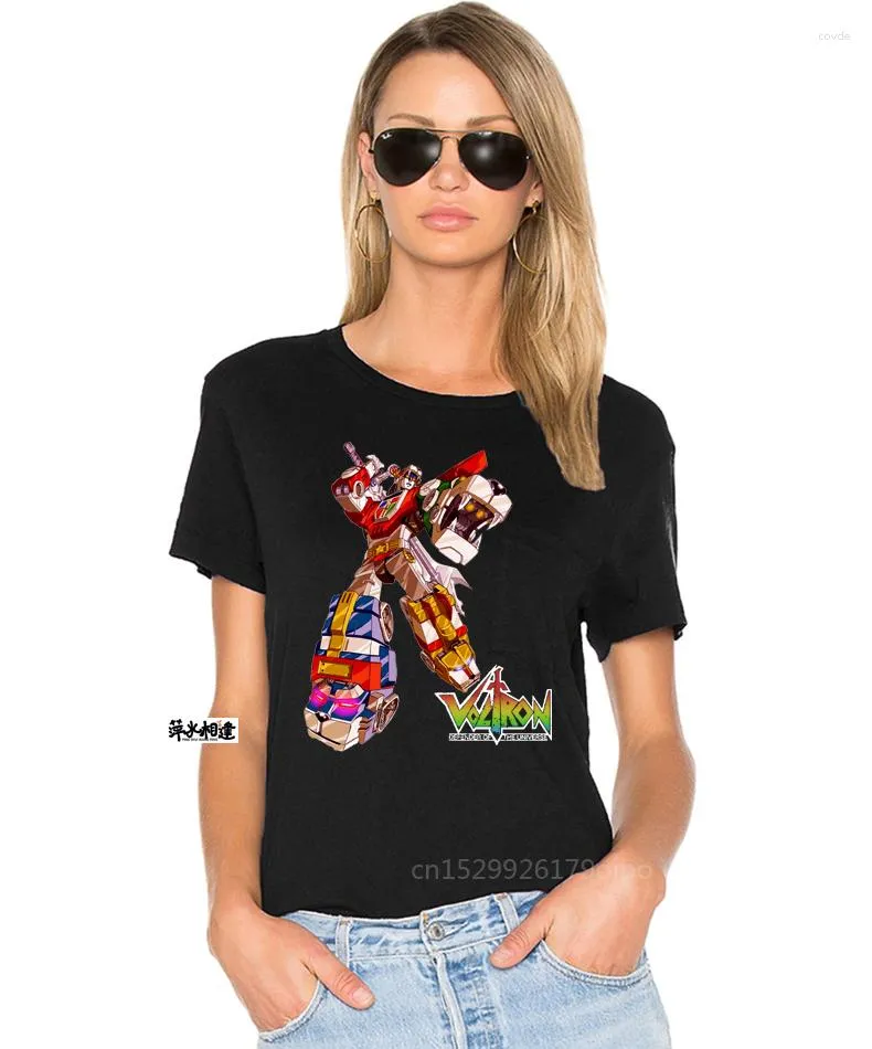 T-shirts pour femmes Voltron Shirt 80'S Cartoon Kids Tv Inspired Cotton Retro Vintage