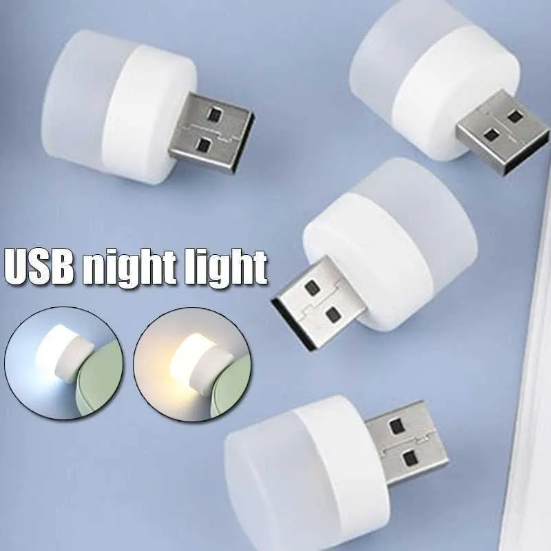 s 5 stks Mini Plug Lamp 5 V Super Heldere Oogbescherming Boek Computer Mobiele Power Opladen USB Kleine ronde LED Nachtlampje HKD230628