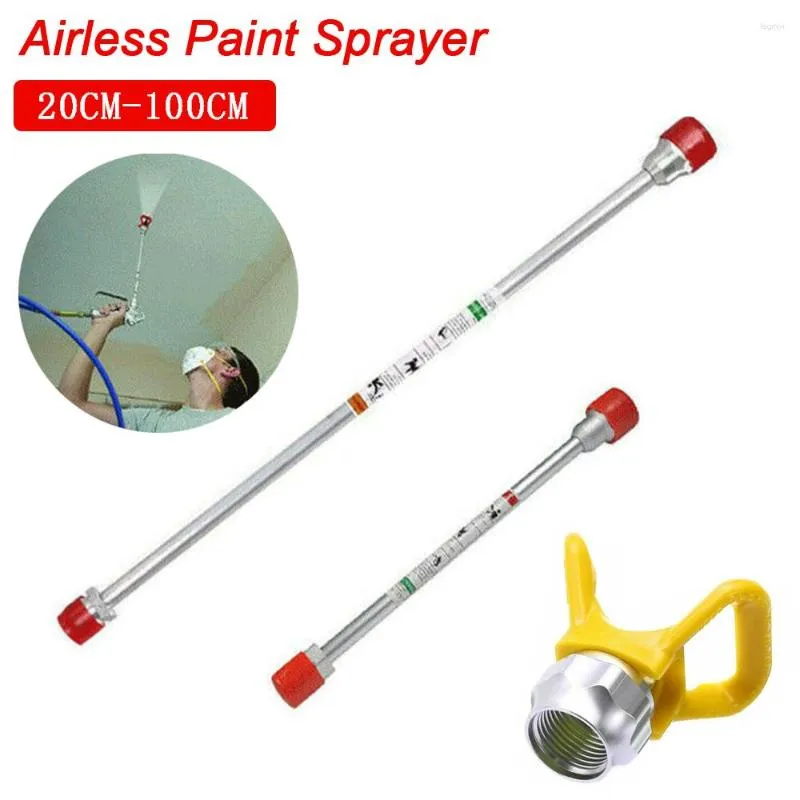 Vattenutrustning US Airless Paint Sprayer Base Tip Extension Pole Rod 20 30 50 75cm 100cm Fluid Atomizing icke-frisk munstyckssprut