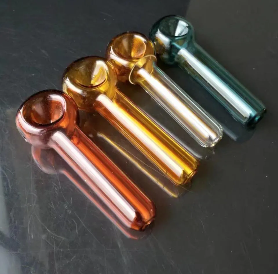Fabrication de pipes à fumer en verre Narguilé soufflé à la bouche Bongs Pot à fumée de couleur mélangée