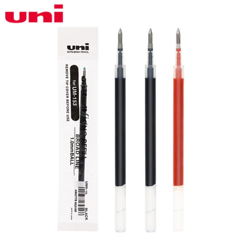 Pennor 16 PCS/LOT MITSUBISHI UNI UMR10 1,00 mm Pen Refill Gel Rollerball Refill Fit For Um153 Japan Stationery Office School