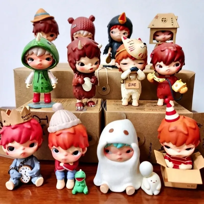 Figury zabawek akcji hirono druga jedna figura Xiaoye Boy Kawaii Anime Figures Pvc Action Figurina Dekoracyjna kolekcjonerska modelka Dolls Prezenty 230627