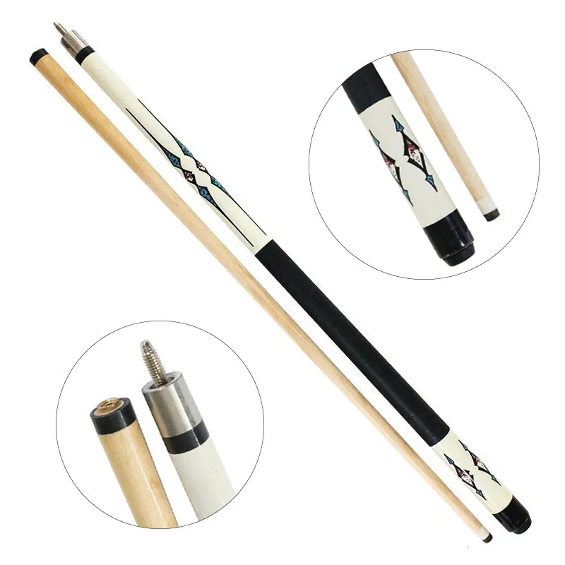 Billiard Accessories 2-PC Nine-ball Pool Cue 57inch Maple Wood Billiard Que Stick 230628