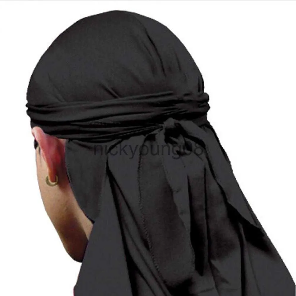 Bandana mannen Satijn Bandana Tulband Pruiken Mannen Zijdeachtige Hoofddeksels Hoed Durag King's Spandex Haar Piraat Hoofdband Accessoires B0S8 x0628