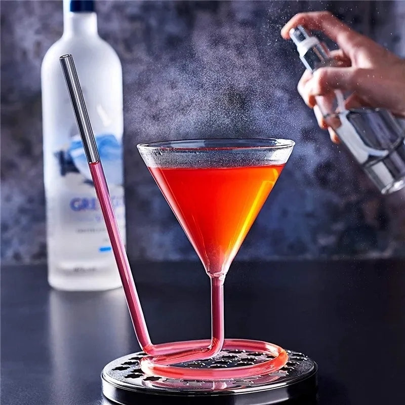 Wine Glasses Set With Spiral Screw Straw Martini... From Wai10, $7.59 |  DHgate.Com