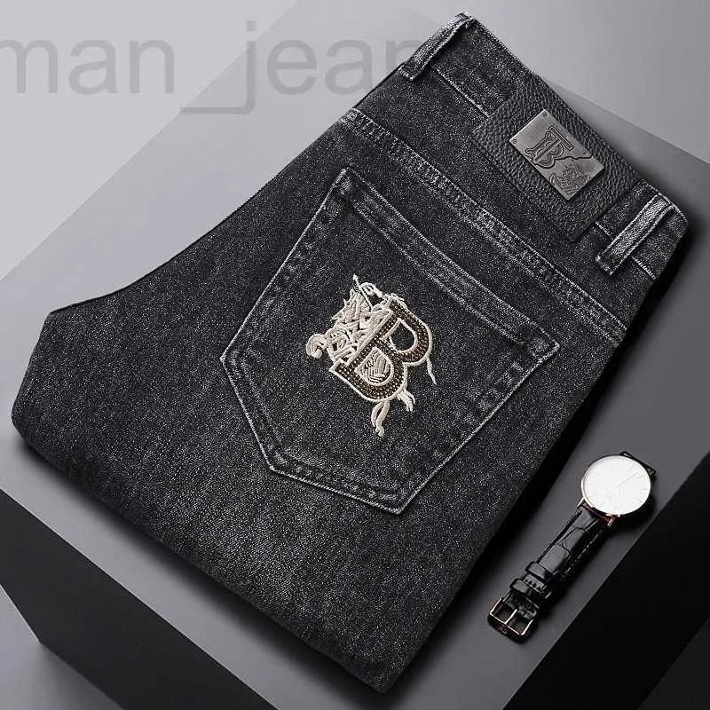 Designer de jeans masculino 2022 outono/inverno novo estilo slim fit pequeno reto cintura média marca M2RE