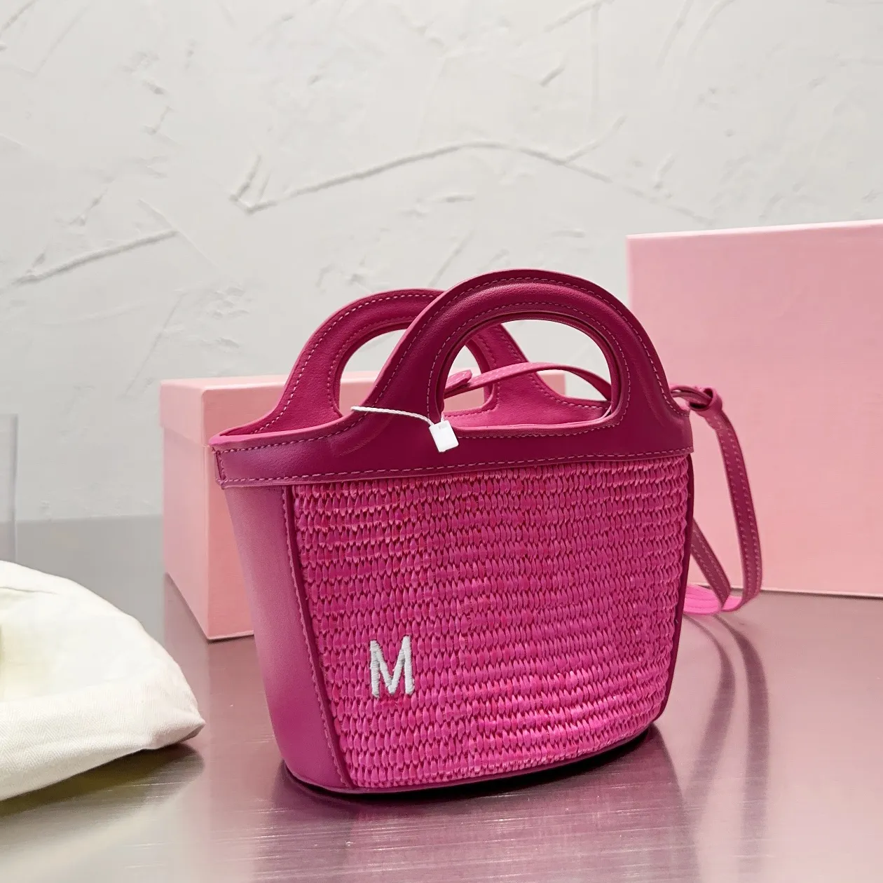 сумка-тоут дизайнерская сумка Женские мини-сумки для покупок из соломы Роскошная сумка Женская мода Классические сумки