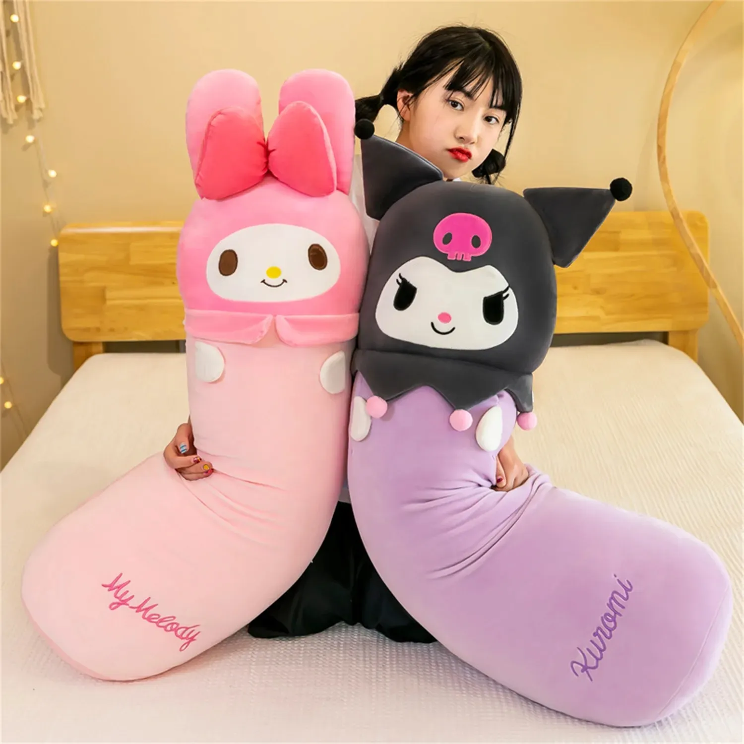 Novo Kawaii Anime Cartoon Bonito 20Cm Kuromi de Pelúcia Boneca