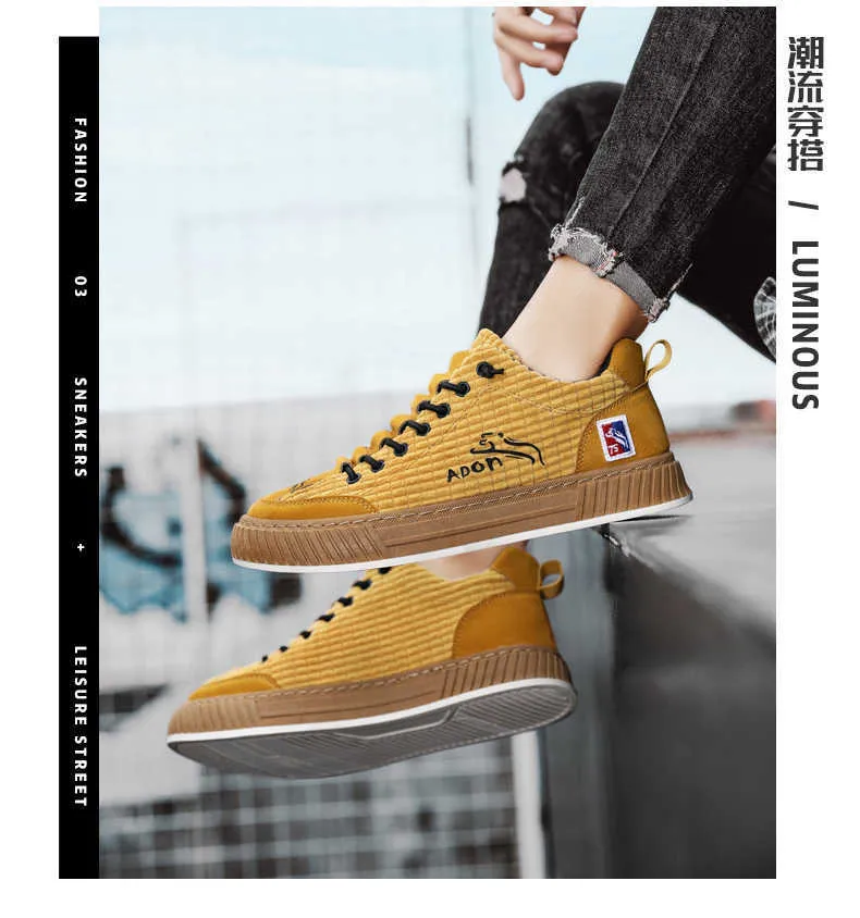 Acheter Hommes à la mode chaussures de Skateboard jaune Streetwear